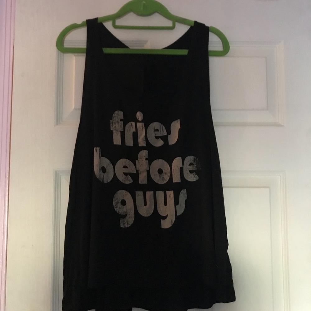 "Fries before guys" tank